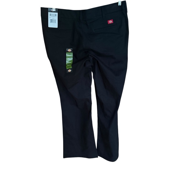 Dickies Womens Stretch Flex Twill Pants Black Size 14 Slim-Fit Bootcut Work - Picture 5 of 14